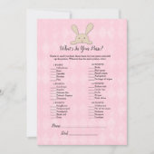 Tan Bunny Rabbit roze wat er in je paarse spel zit Kaart (Voorkant)