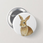 "Tan Bunny" Rabbitt Art Button (Voorkant /achterkant)