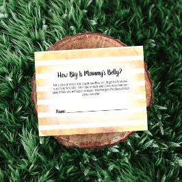 Tan Bunny Yellow Mom's Belly Size Douche Spel Informatiekaartje