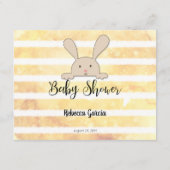 Tan Bunny Yellow Mom's Belly Size Douche Spel Informatiekaartje (Achterkant)