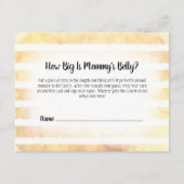 Tan Bunny Yellow Mom's Belly Size Douche Spel Informatiekaartje (Voorkant)