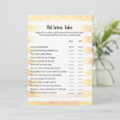 Tan Bunny Yellow Old Wives Tales Game Kaart (Staand voorkant)