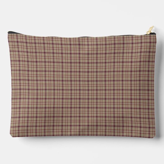 Tan Burgundy Plaid Classic Pattern Retro Etui (Achterkant)
