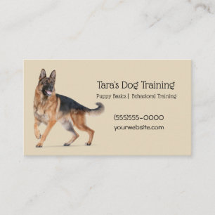Tan Canine Dog Training Pet Visitekaartje