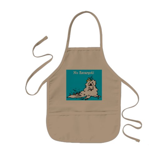Tan Cartoon Monster Chefs Apron Kinder Schort (Voorkant)