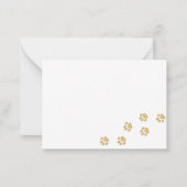 Tan Cat Paw Print Tracks Fun Notitiekaartje (Achterkant)