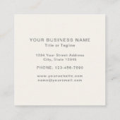 Tan Celtic Tree of Life Coach Vierkante Visitekaartje (Achterkant)