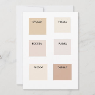 Tan Champagne Color Swatch Kaart