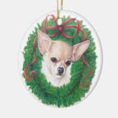 Tan Chihuahua Dog Art Ornament (Links)