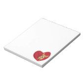 Tan Chihuahua met een boeg stropdas in een rood ha Notitieblok (Linkerzijde)