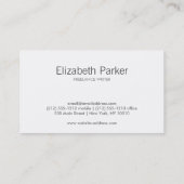 Tan Clover Pattern/Grey Bar Visitekaartje Design (Achterkant)