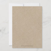 Tan Color linen Simple BlackScript Welcome Invite Kaart (Achterkant)