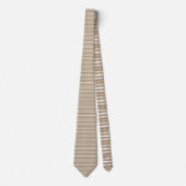 Tan Color Stripes Necktie Stropdas (Voorkant)