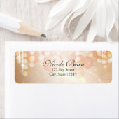 Tan Coral & Cream Glamor Lichten Adresetiketten Etiket (Insitu)