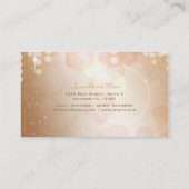 Tan Coral & Cream Glamour Lights Visitekaartje (Achterkant)