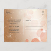Tan Coral & Cream Glamour Save The Date Briefkaart (Achterkant)