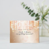 Tan Coral & Cream Glamour Save The Date Briefkaart (Staand voorkant)