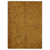 Tan Cowboy Tooled leder (Faux) Klembord (Achterkant)
