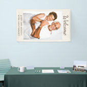 Tan Cream 40th Wedding Jubileum Foto Welkom Spandoek (Beurs)