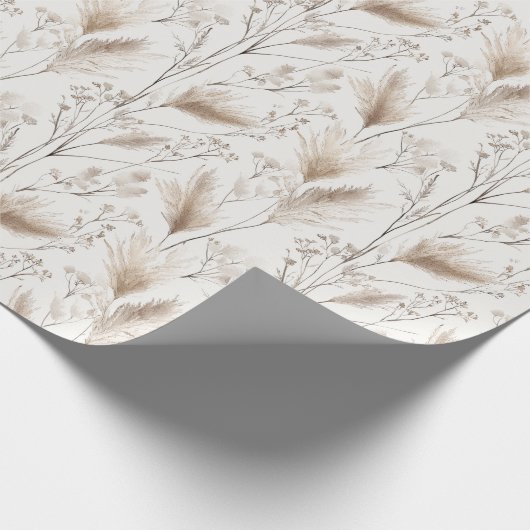 Tan Cream Brown Beach Grass Cadeaupapier (Hoek)