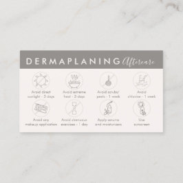 Tan Cream Dermaplaning Aftercare Post Instructions Visitekaartje