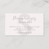 Tan Cream Dermaplaning Aftercare Post Instructions Visitekaartje (Voorkant)