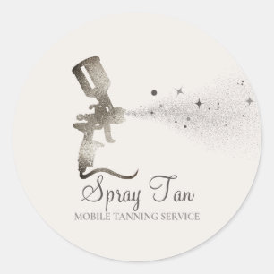 Tan Cream Mobile Tanning Air Brush Gold Makeup Ronde Sticker