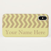 Tan Cream Neutrale Chevrons Case-Mate iPhone Case (Achterkant (horizontaal))