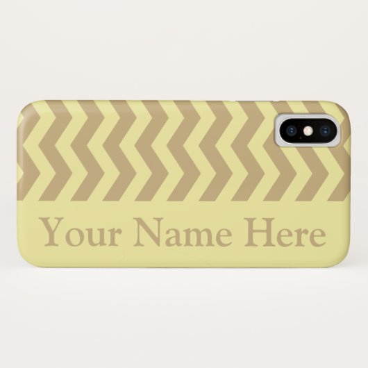 Tan Cream Neutrale Chevrons Case-Mate iPhone Case (Achterkant (horizontaal))