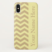 Tan Cream Neutrale Chevrons Case-Mate iPhone Case (Achterkant)