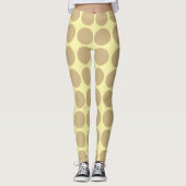 Tan Cream Neutrale Stippen Leggings (Voorkant)