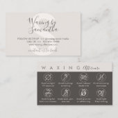 Tan Cream Waxing after care Advice education Visitekaartje (Voorkant / Achterkant)