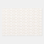 Tan Custom Gelukkige Verjaardag Met Liefde Inpakpapier Vel (Voorkant 2)