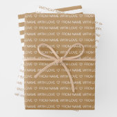 Tan Custom Gelukkige Verjaardag Met Liefde Inpakpapier Vel (In situ)