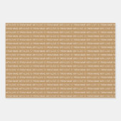 Tan Custom Gelukkige Verjaardag Met Liefde Inpakpapier Vel (Voorkant)