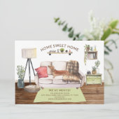 Tan Dachshund Dog Moving Announcement Kaart (Staand voorkant)