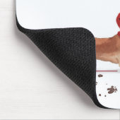 Tan Dachshund Funny kersthond met boom Muismat (Hoek)