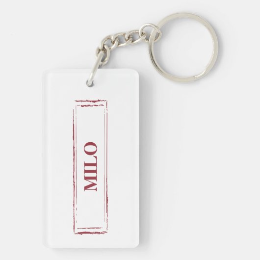 Tan Dachshund Funny kersthond met boom Sleutelhanger (achterkant)