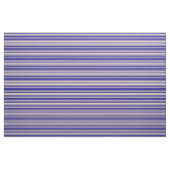Tan & Dark Blue Striped/Lined Pattern Stof (Fat Quarter)