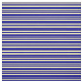 Tan & Dark Blue Striped Pattern Stof (Swatch)