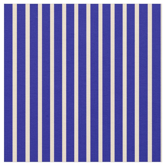 Tan & Dark Blue Striped Pattern Stof (Close Up)