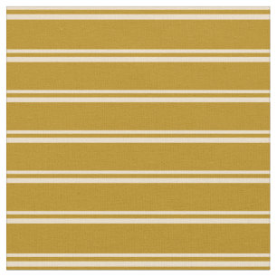 Tan & Dark Goldenrod Colored Pattern of Stripes Stof