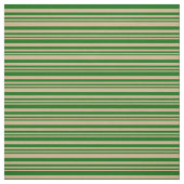 Tan & Dark Green Striped/Lined Pattern Stof (Swatch)