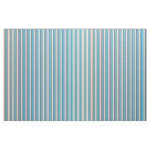 Tan, Deep Sky Blue en Red Pattern van Stripes Stof (Yard (91,4 cm))