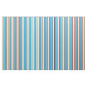 Tan, Deep Sky Blue en Red Pattern van Stripes Stof (Fat Quarter)