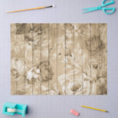 Tan Distress Rustic-Rozen op houtontkoppeling Tissuepapier (Craft)