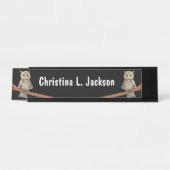 Tan Eigenaars Gezichten op de Blauwe Kettingen va Bureau Naambordje (Voorkant)