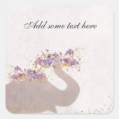 Tan Elephant Dreamweaver Boho Chic Scrapbooking Vierkante Sticker (Voorkant)