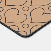 Tan en Black Love Hearts en Polka Dots patroon Bureaumat (Hoek)