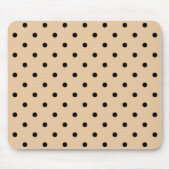 Tan en Black Polka Dot Pattern. Muismat (Voorkant)